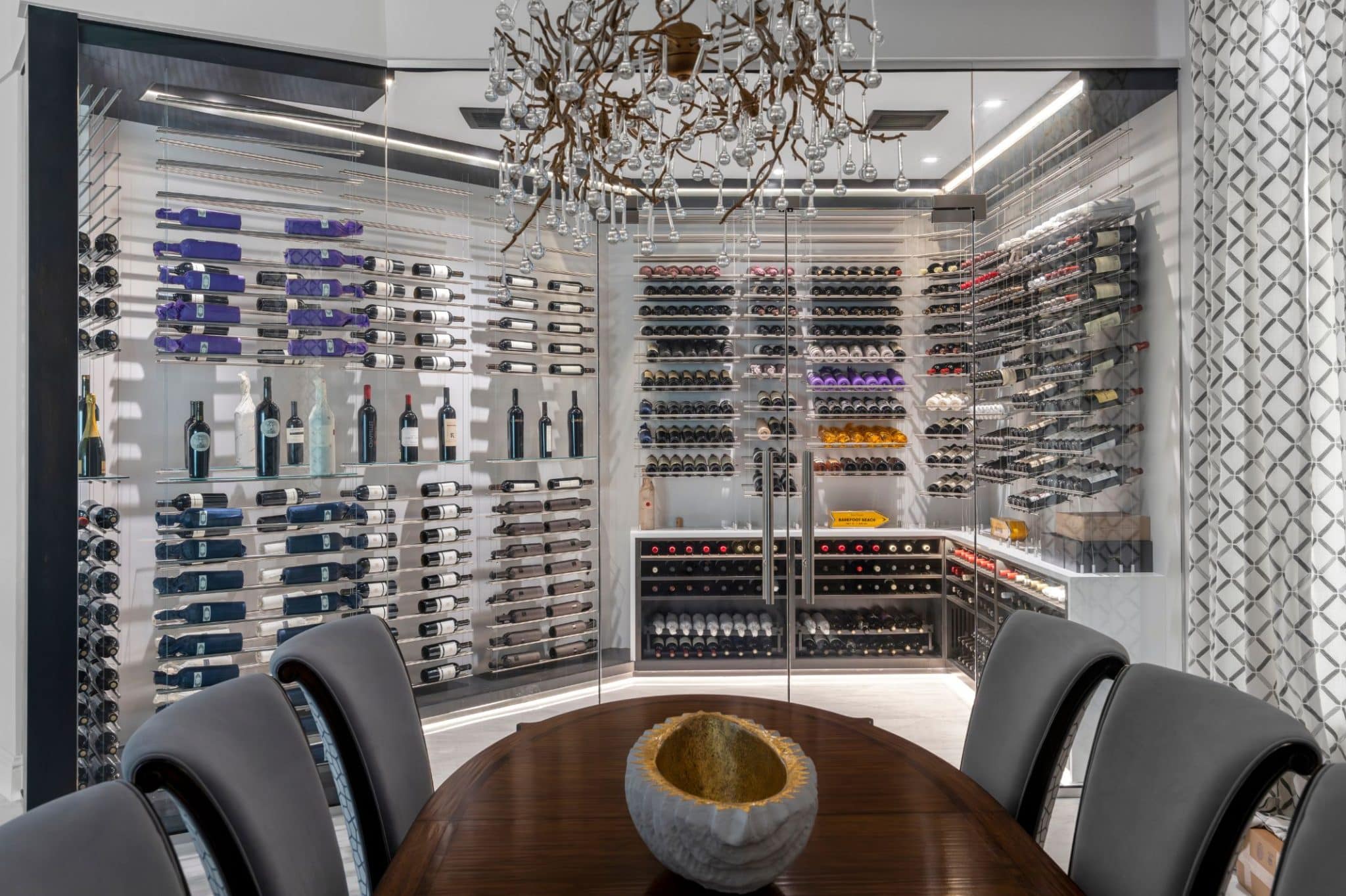 contemporary wine cellar designs - Genuwine Cellars