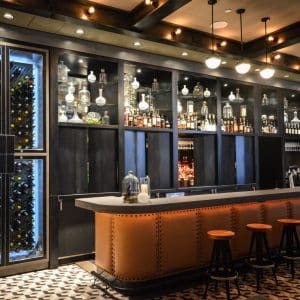 Stylish Restaurant Wine Wall design by Genuwine Cellars