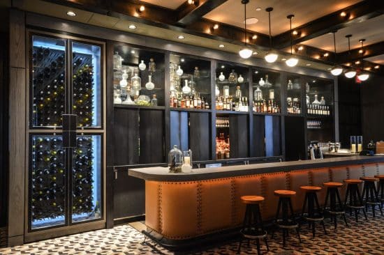 Stylish Restaurant Wine Wall design by Genuwine Cellars