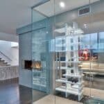 custom glass wine cellar and wine walls - Genuwine Cellars