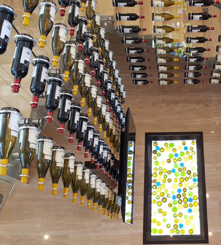 the Ring floor to ceiling metal wine rack - Genuwine Cellars