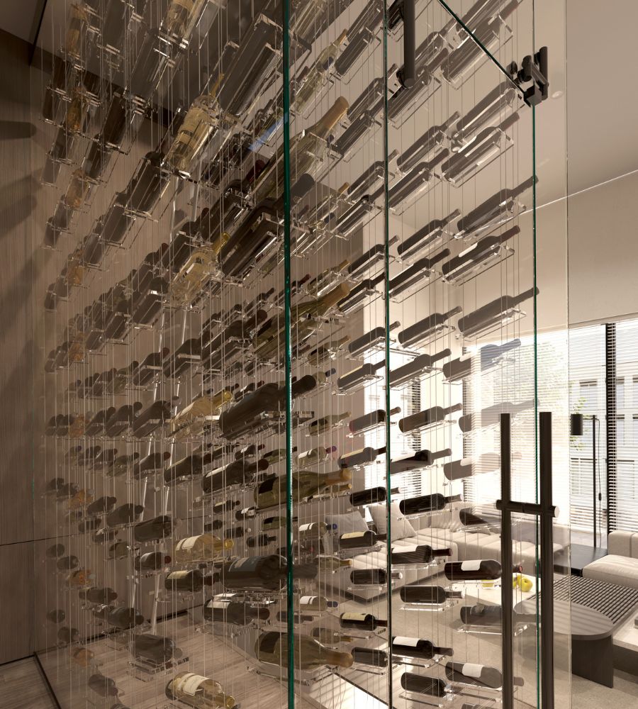 Lumina floating wine rack collection - Genuwine Cellars