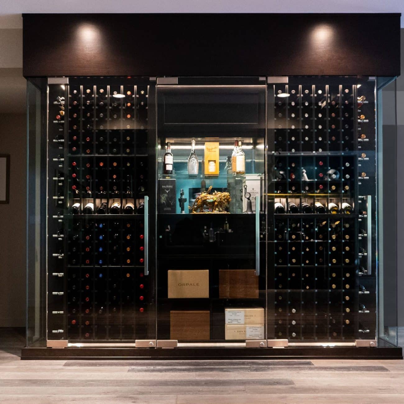 custom wine wall design - Genuwine Cellars